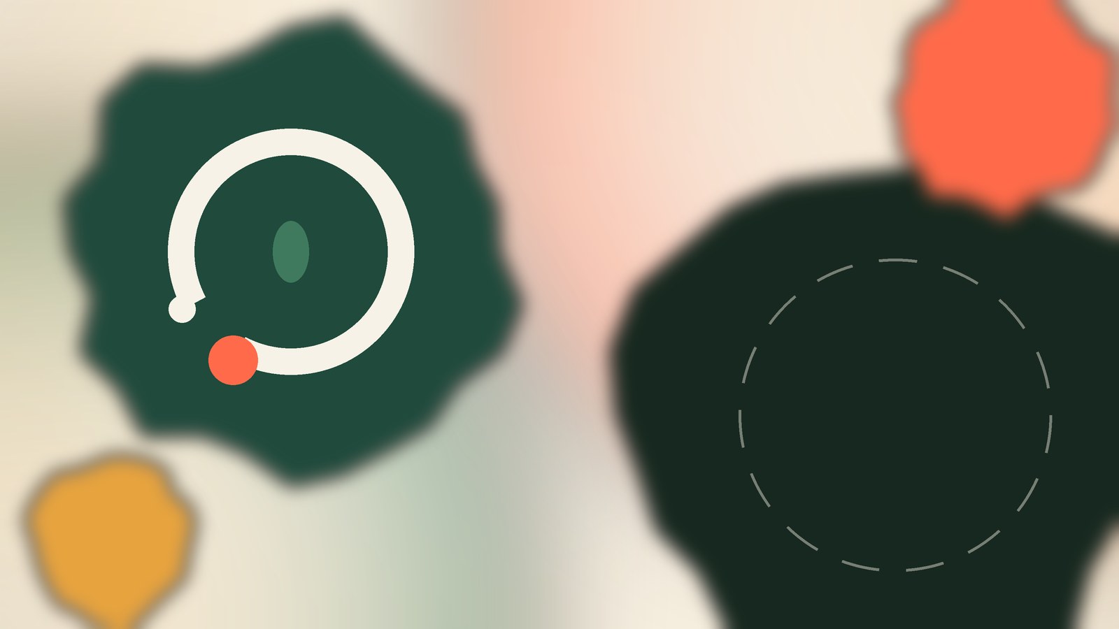 Abstract circular illustration representing regenerative biological cycles